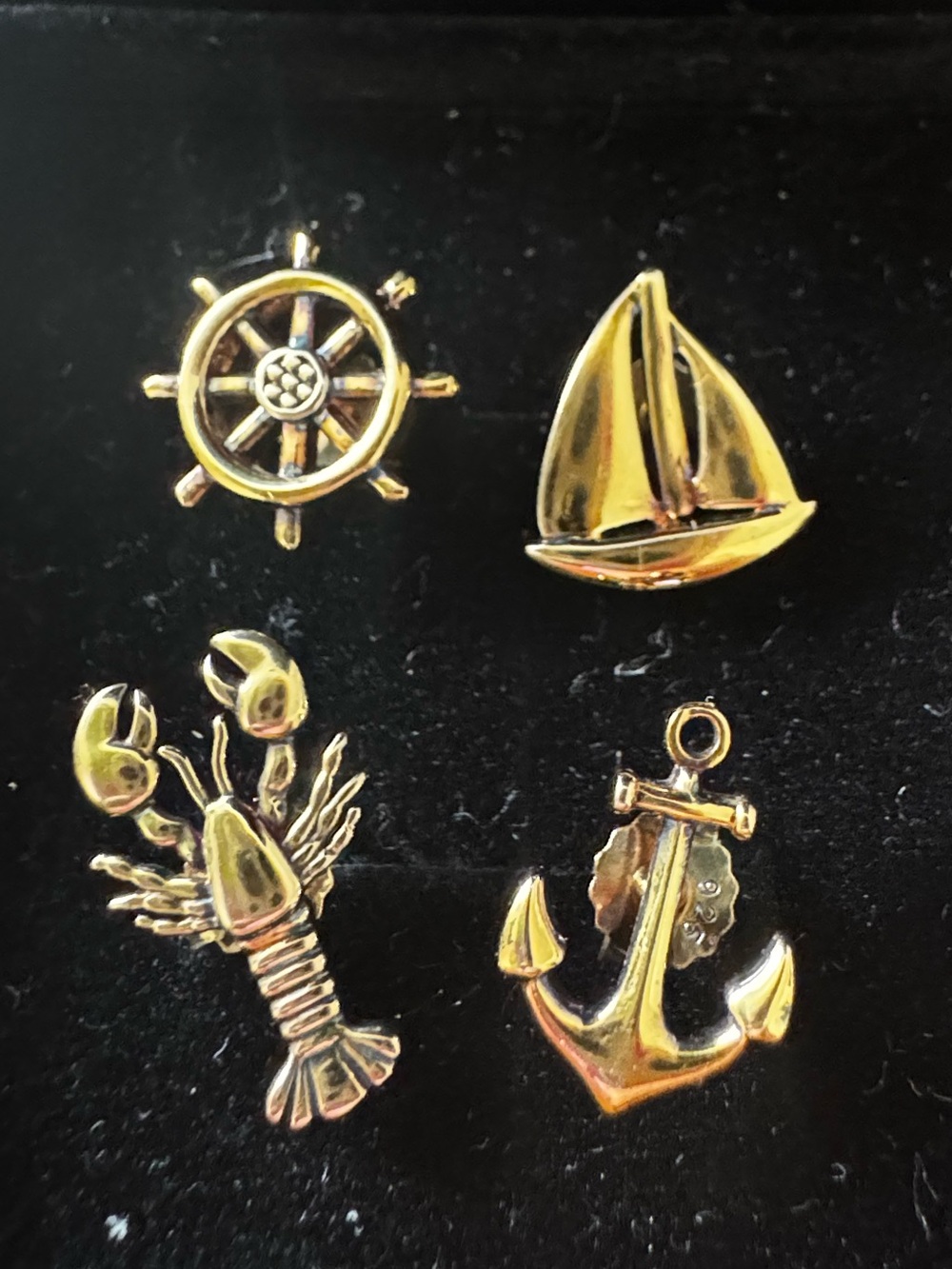J. Crew Factory Gold Nautical Mix and Match Earrings